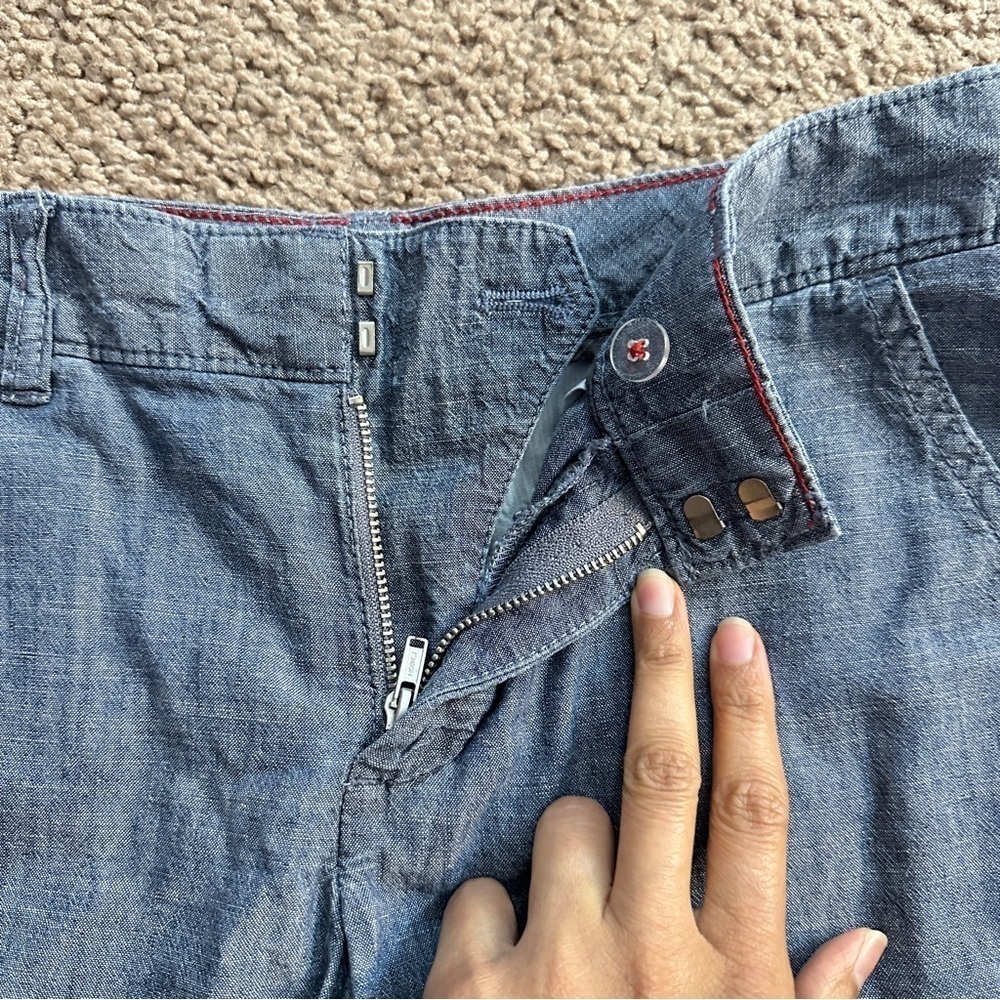 Tommy Hilfiger Women's Cotton Shorts in Denim Blue Color sz 0 - Picture 5 of 7